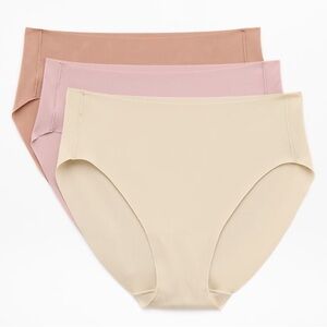 Athleta Bikini Underwear Pack - Neutral Beige/Taupe NIB Large